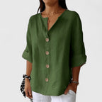 Women's Casual Blouse | Button Front Versatile-2
