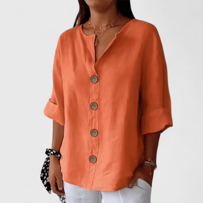 Women's Casual Blouse | Button Front Versatile-5