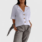 Women's Casual Blouse | Button Front Versatile-4