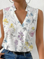 Women's Wrap V-Neck Sleeveless Blouse | Summer-2