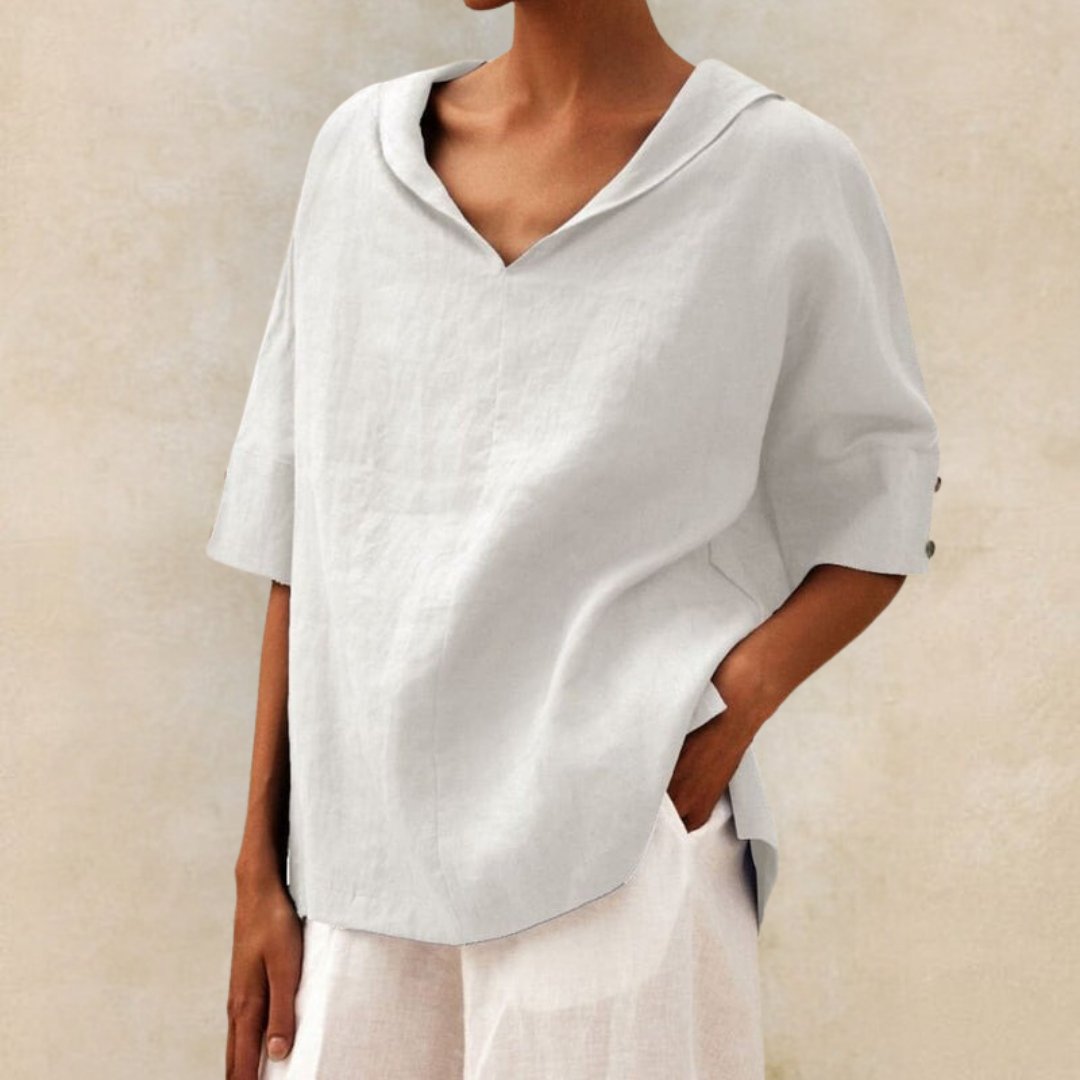 Women's Casual V-Neck Shirt | Summer-6