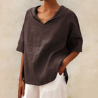 Women's Casual V-Neck Shirt | Summer-4