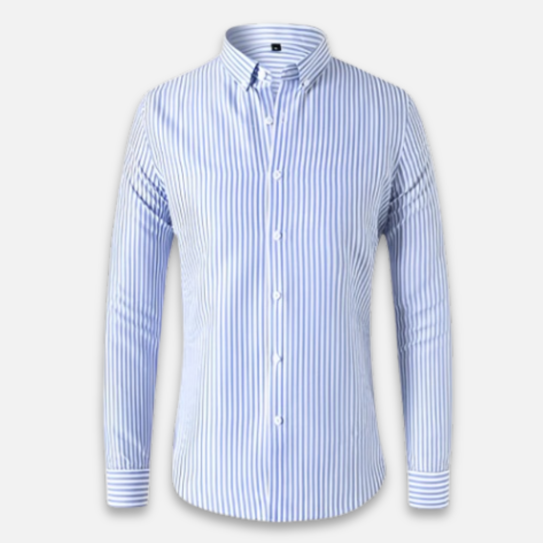 Men's Striped Long Sleeve Shirt | Casual-1