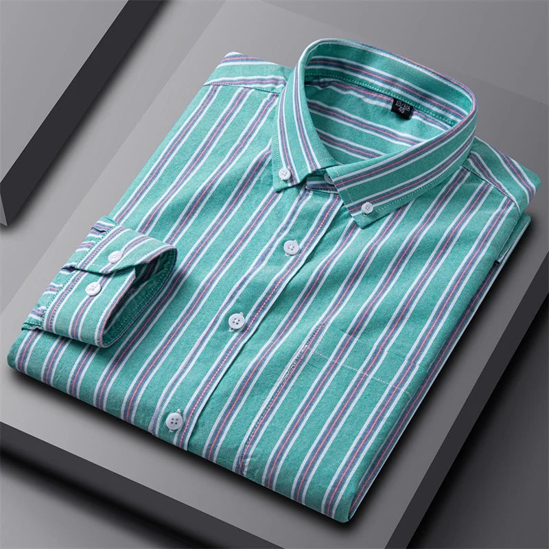 Women's Striped Button-Up Shirt | Casual-2