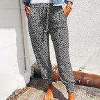 Women's Leopard Wide Leg Pants | Casual-5