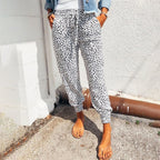 Women's Leopard Wide Leg Pants | Casual-1
