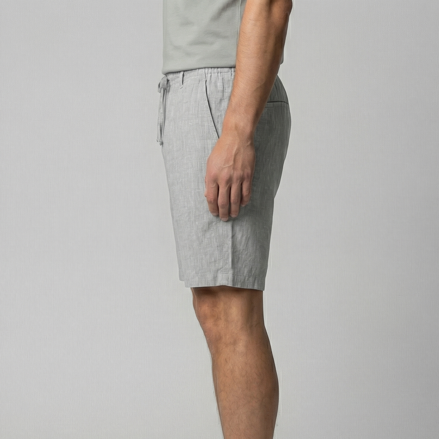 Men's drawstring straight summer shorts