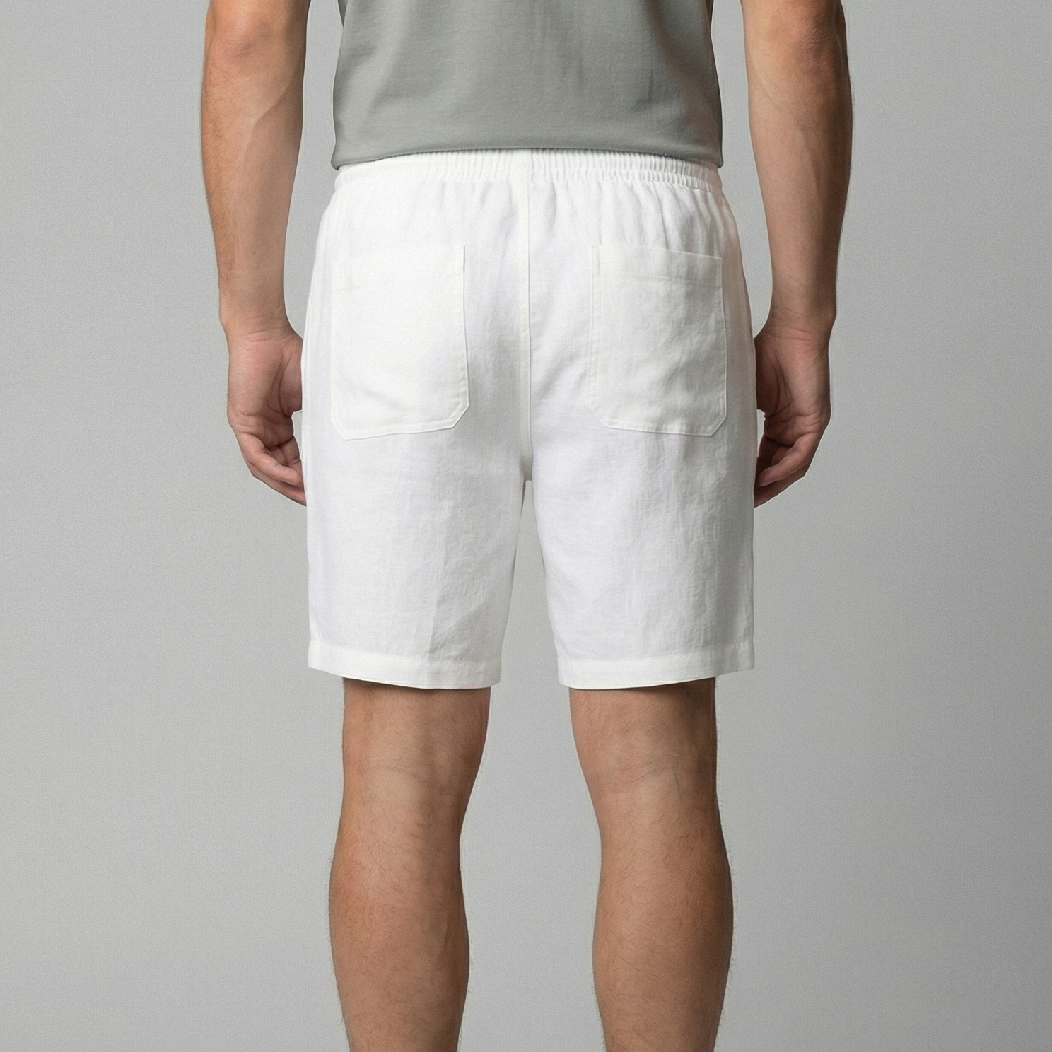 Men's drawstring straight summer shorts