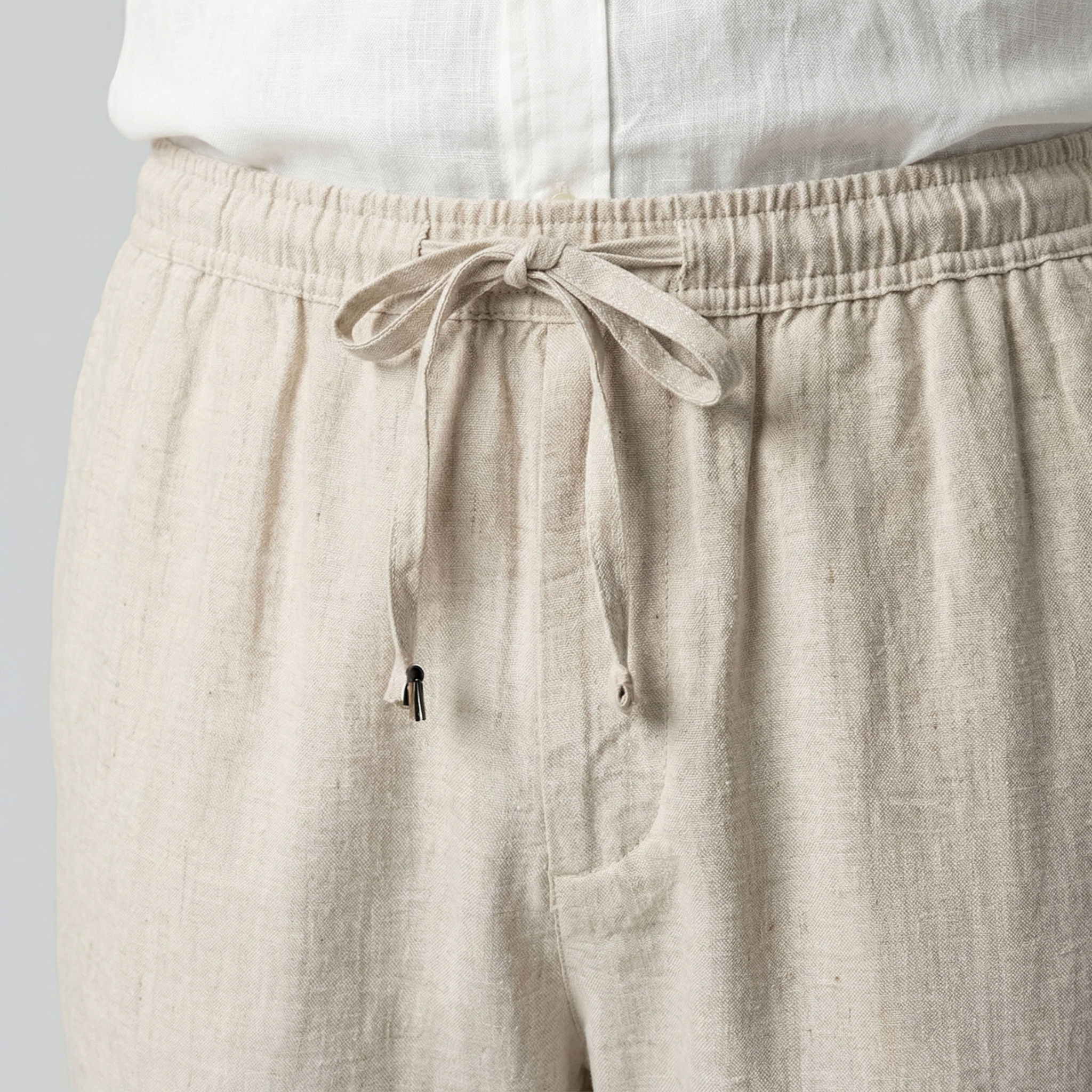 Men's drawstring straight summer shorts